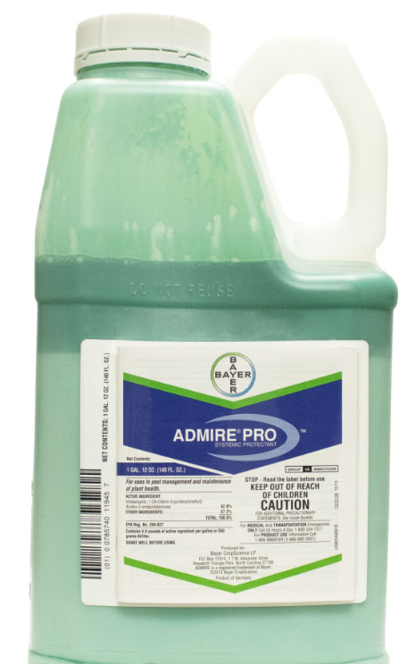 Bayer's insecticide product, Admire, is 43% imidacloprid.