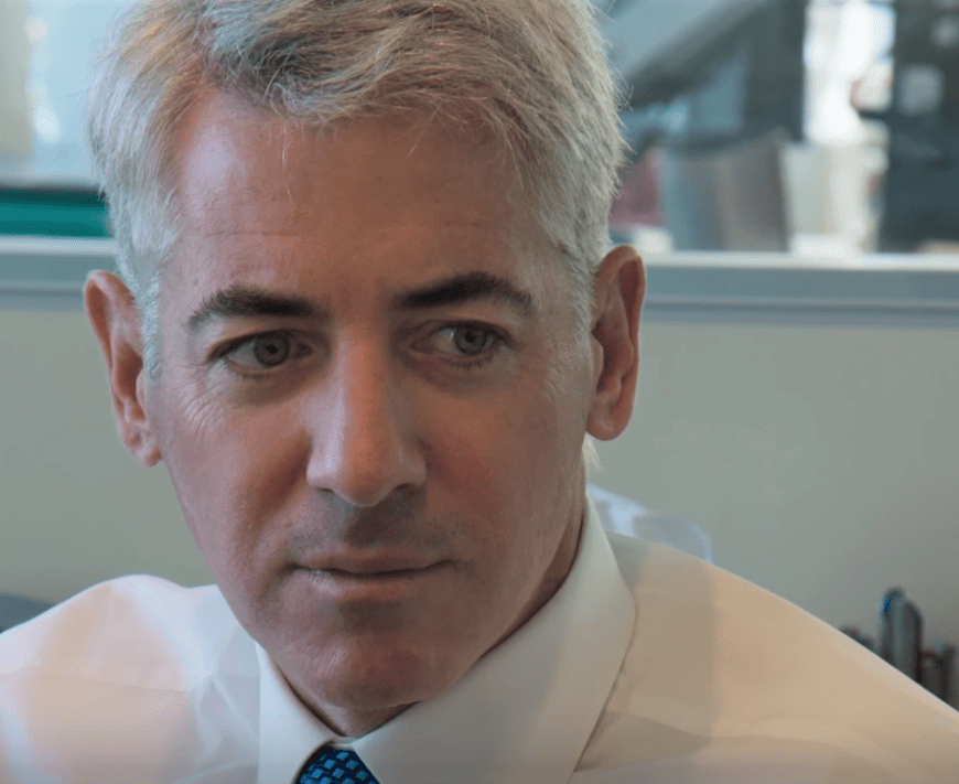 A close-up of Bill Ackman, Founder of the SPAC, Pershing Square Tontine Holdings