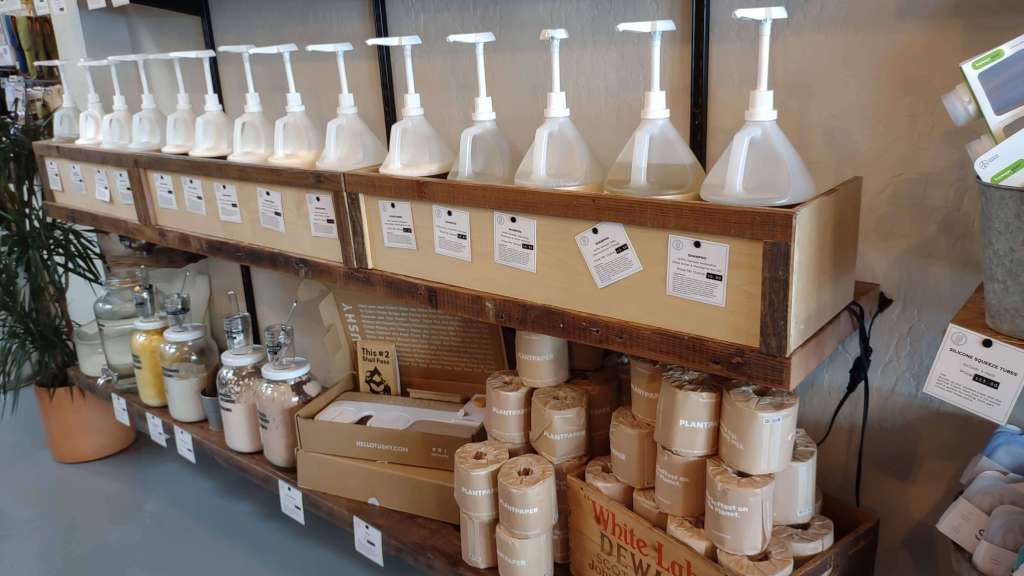 Re-Up Refill Shop, Oakland, California - bulk toiletries are shown.