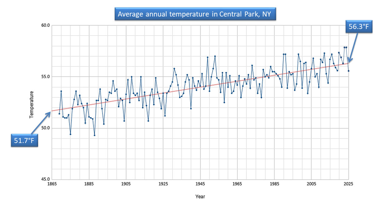 NYC temperature records: A scientific (not Fox-y) perspective